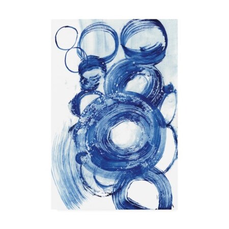 Jodi Fuchs 'Blue Circle Study Ii' Canvas Art,30x47